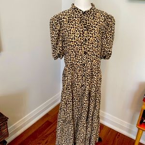 Pretty prairie leopard print dress